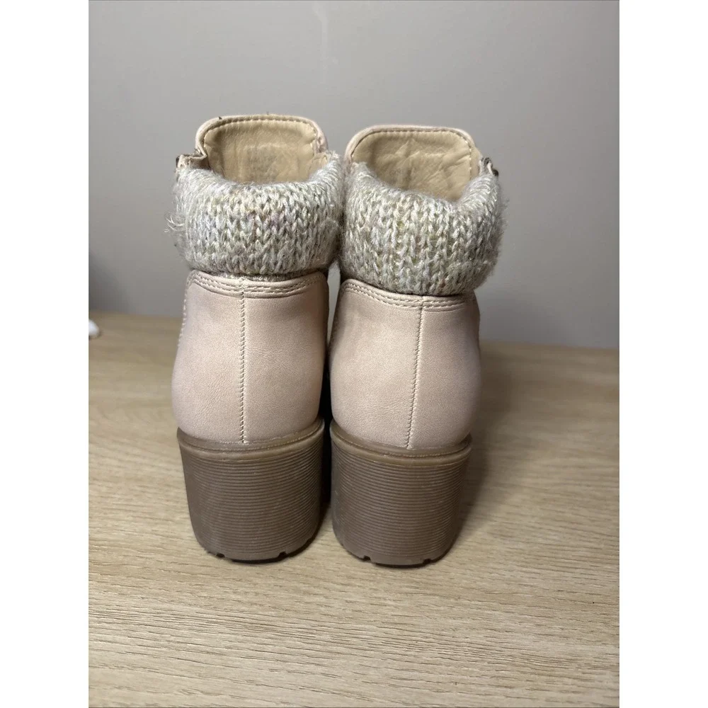 Dolce Vita Girls Ankle Boots Light‎ Pink Size 2 Crochet Accent Style 1182212